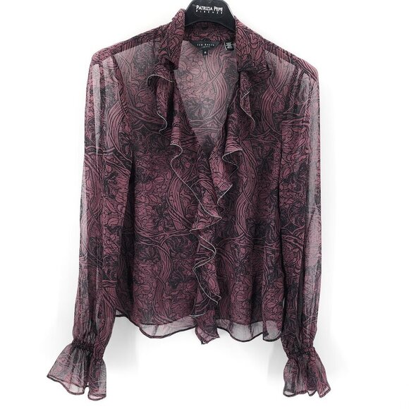 TED BAKER London Coryiah Print Ruffle Blouse - Picture 4 of 7